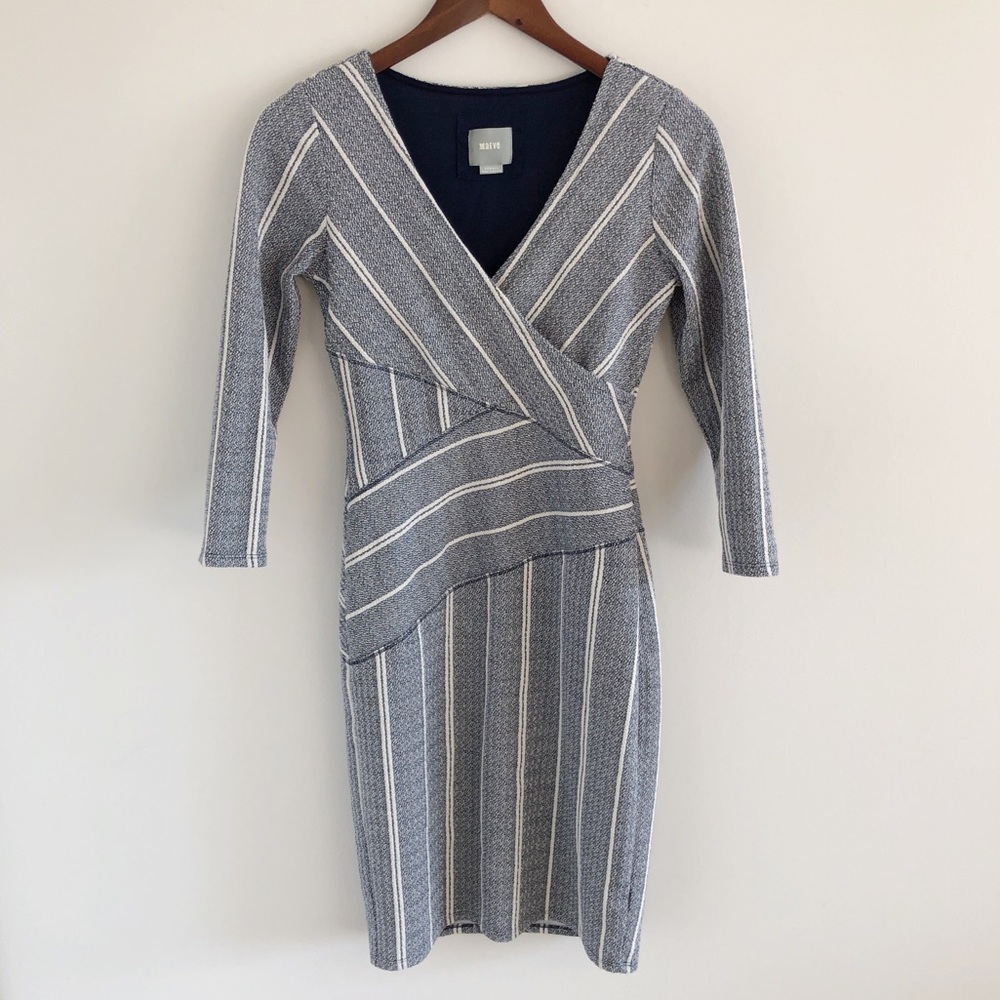 Anthropologie Maeve Stripe Wrap Dress Size XS